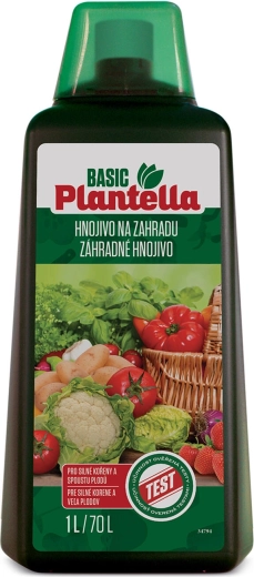 Tekuté biostimulačné hnojivo pre zeleninu a záhradu 1 l Plantella Basic