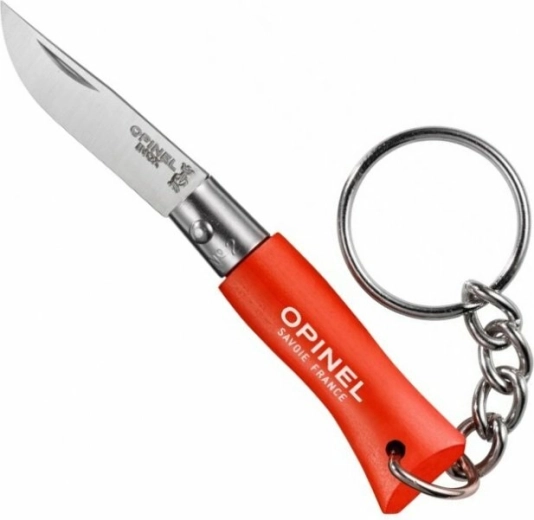 Vreckový nôž na kľúče OPINEL N°02, oranžový, bukové drevo, 3,5 cm