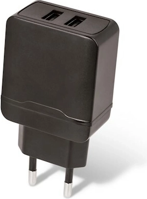 Maxlife sieťová nabíjačka 2× USB Fast Charge 2.4A, čierna