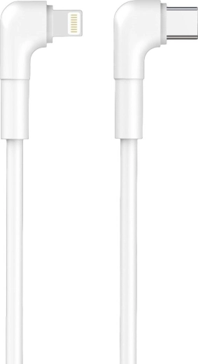 Maxlife uhlový kábel USB‑C na Lightning 1 m, 27 W, biely
