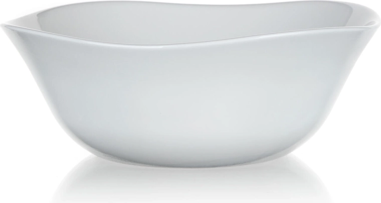 Biela sklenená miska PARMA 14 cm
