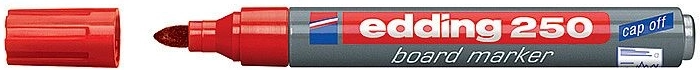 Popisovač na biele tabule edding 250, červený