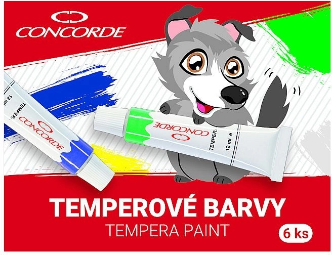 Temperové farby CONCORDE 6×12 ml