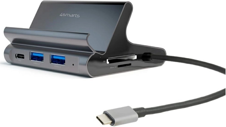 Stolová USB‑C dokovacia stanica 7v1 so stojanom pre tablet a telefón s podporou Samsung DeX