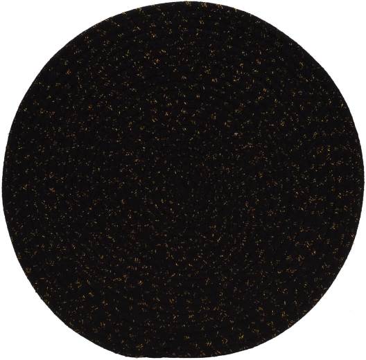 Okrúhle prestieranie 38 cm – čierne so zlatým lurexom