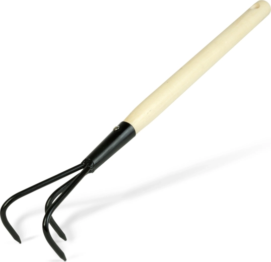 Záhradný kultivátor pôdy s drevenou rukoväťou 50 cm