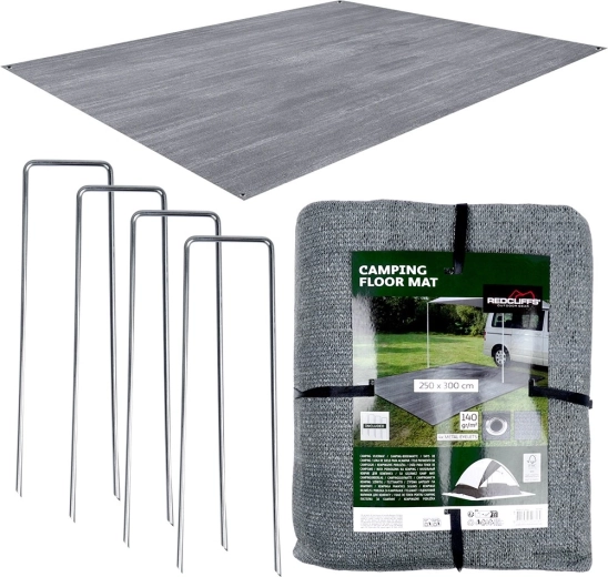 Podlahová podložka do stanu a predsiene 250 × 300 cm s kolíkmi