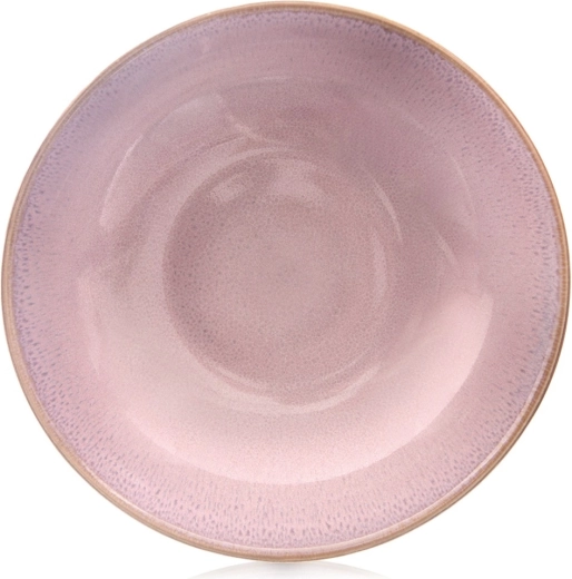 Hlboký keramický tanier GLAZE 21 cm ružový