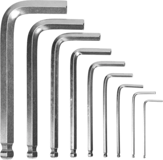 Sada imbusových kľúčov s guľôčkou 1,5–10 mm DREL