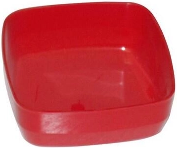 Plastová hranatá kompótová miska 10 cm – mix farieb