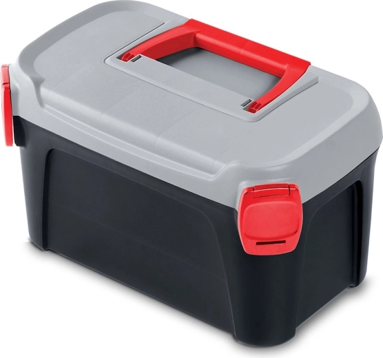 Kufor na náradie Smart 7 l, čierny so sivým vekom