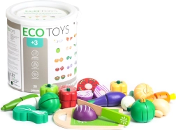 Drevená zelenina na krájanie Ecotoys 20 ks
