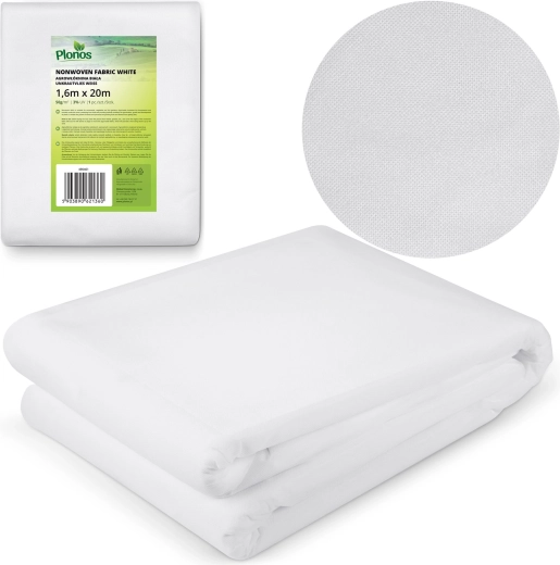 Zimná ochranná agrotextília PLONOS 1,6 × 20 m, 50 g/m² – biela