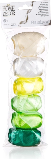 Stuha Rainbow 10 m, mix farieb, sada 6 ks