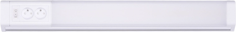 Solight LED rohové kuchynské svietidlo s 2 zásuvkami a vypínačom 10 W 4100 K 51 cm
