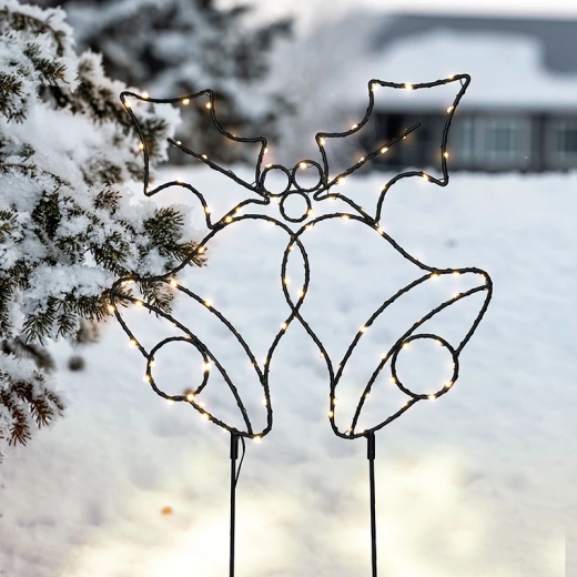Solight vonkajšia LED dekorácia vianočné zvončeky s časovačom 50 cm, 100 LED