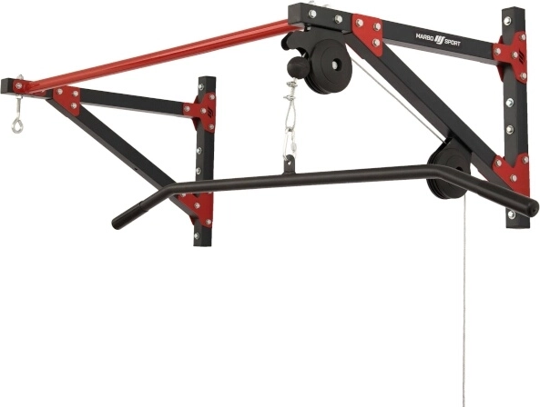 Nástenná hrazda s hornou kladkou a držiakom boxovacieho vreca MARBO Sport MH-D204