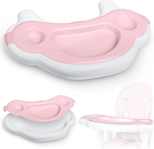 Ružový tác k jedálenskej stoličke Ricokids Sinco