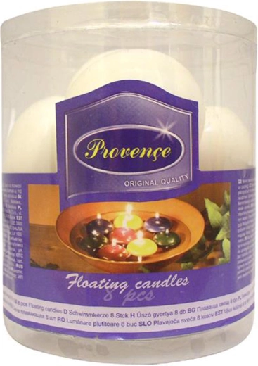 Plávajúce sviečky biele 8 ks