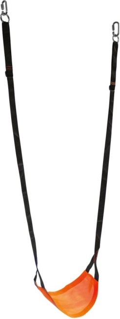 Závesná detská hojdačka Bino – priedušná textilná, oranžová