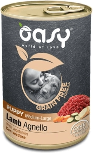 Oasy Grain Free pre šteňatá stredných a veľkých plemien jahňacie 0,4 kg