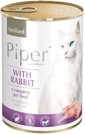 Piper Cat sterilised konzerva s králikom 400 g