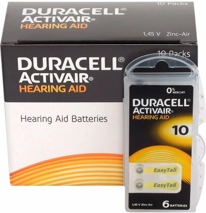 Batérie do načúvadiel DURACELL Activair 10, 6 ks