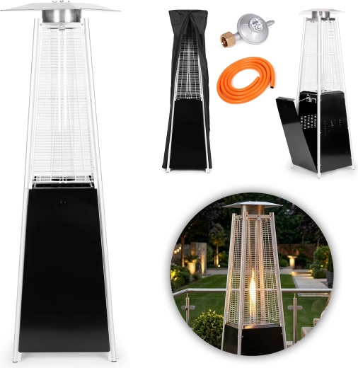 Plynový terasový ohrievač 180 cm, 11,5 kW s regulátorom, hadicou a obalom – MULTIGARDEN