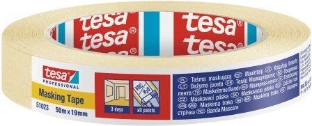 Krepová maskovacia páska 19 mm × 50 m žltá Tesa