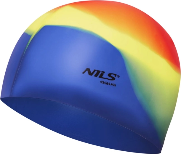 Silikónová plavecká čiapka NILS Aqua Multicolor