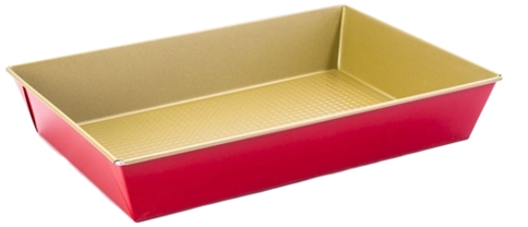 Pekáča forma z ocele s nelepivým povrchom 28 × 23,5 × 6 cm zlatisto červená SNB