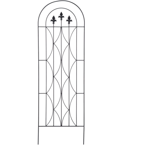 Kovová záhradná mriežka pre popínavé rastliny 38 × 118 cm, čierna