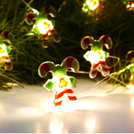 LED svetelný reťaz cukrovinky 20 LED na batérie