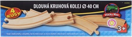 Vláčiky Max dlhá oblúková koľaj - 4 ks
