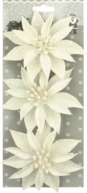 Vianočné ruže s glitrami