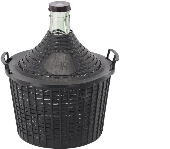 Sklenený demižón s ochranným košom 10 l