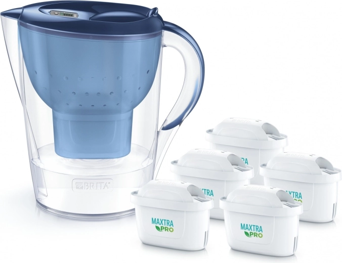 Filtračná kanvica 3,5 l BRITA Marella XL + 5 filtrov MAXTRA PRO Pure Performance, modrá