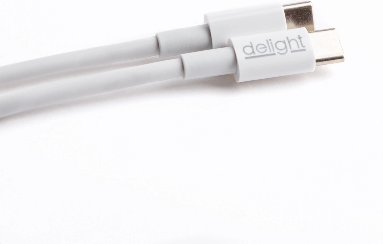 Dátový a nabíjací kábel USB-C na USB-C, 1 m, biely