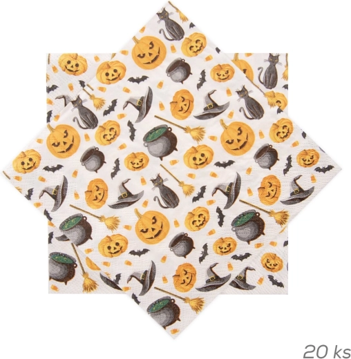 Papierové obrúsky Halloween 33 × 33 cm, 20 ks