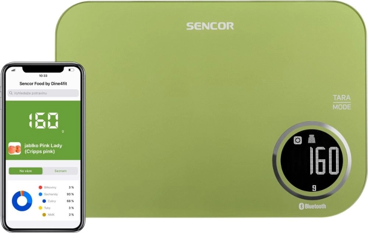 Sencor inteligentná kuchynská váha s Bluetooth