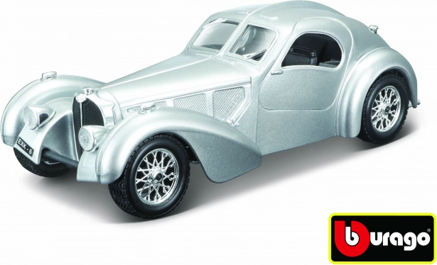 Model auta Bugatti Atlantic 1:24 strieborná od Bburago