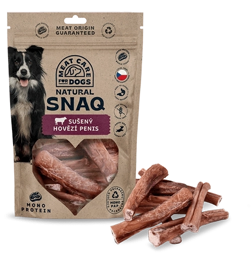 Sušený hovädzí penis pre psy 200 g – DOG SNAQ