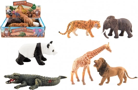 Súprava plastových safari zvieratiek (11–17 cm)