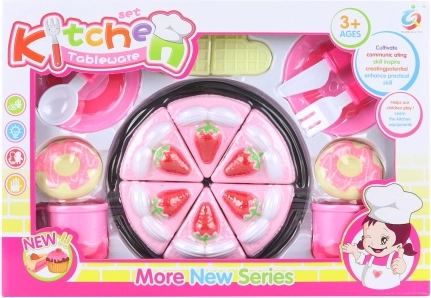 Súprava na krájanie torty s riadom pre deti