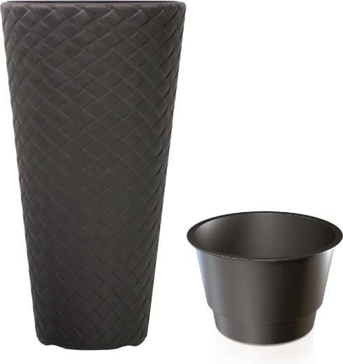 Kvetináč Matuba Slim s vložkou 40 cm antracit