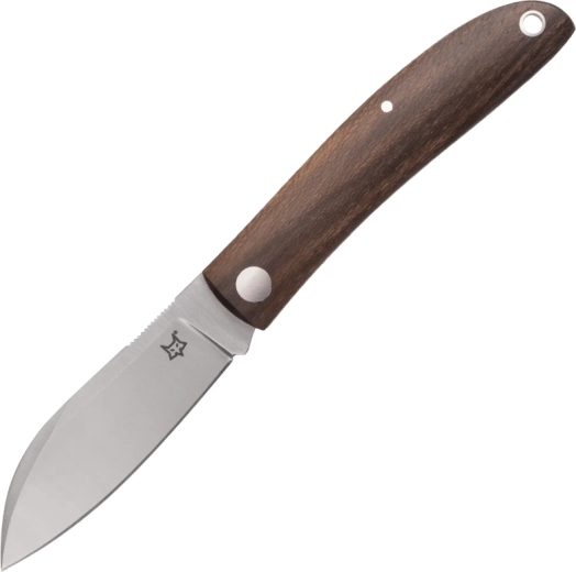 Vreckový nôž FOX Knives Livri 7 cm, drevo Ziricote, kožené puzdro
