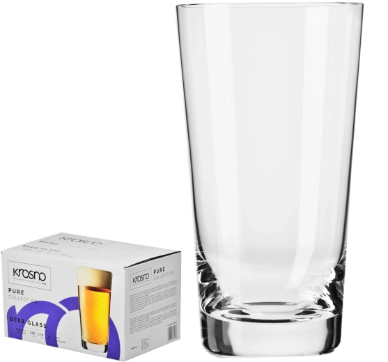 Sada pivných pohárov Krosno Pure 530 ml – 6 ks