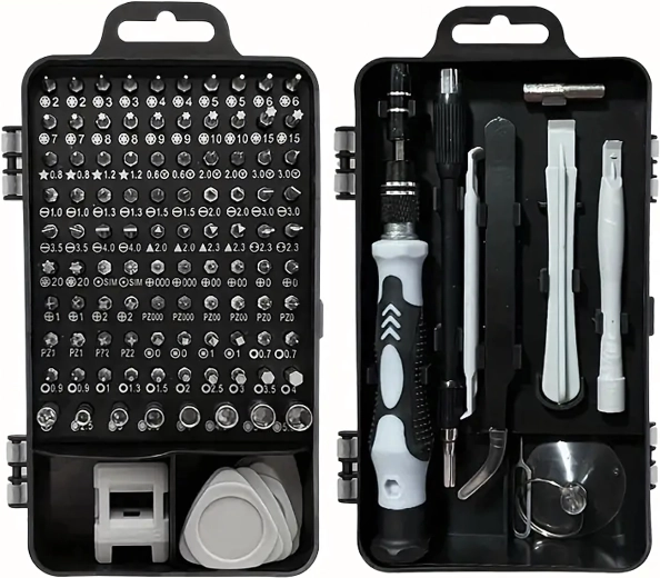 Súprava presných skrutkovačov 115 v 1 s magnetickými bitmi a príslušenstvom