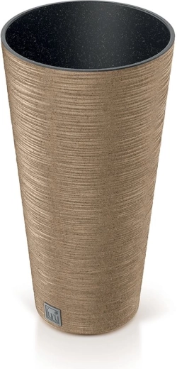 Kvetináč Furu Slim Eco Wood s vložkou 25 cm – naturo