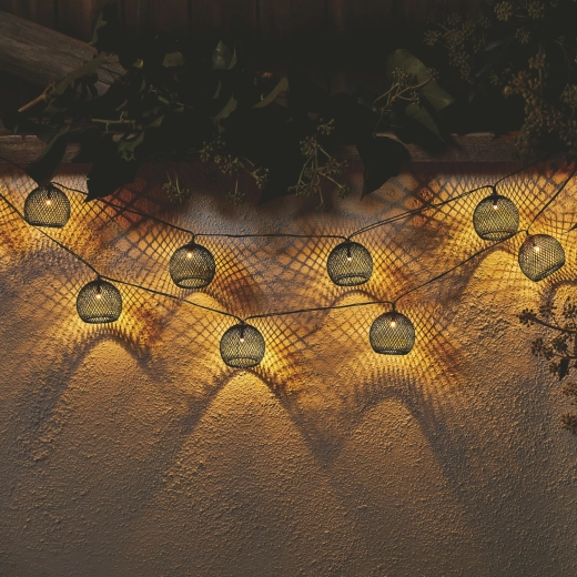 Solárna záhradná girlanda ALTROS 10 LED, teplá biela, 3,8 m